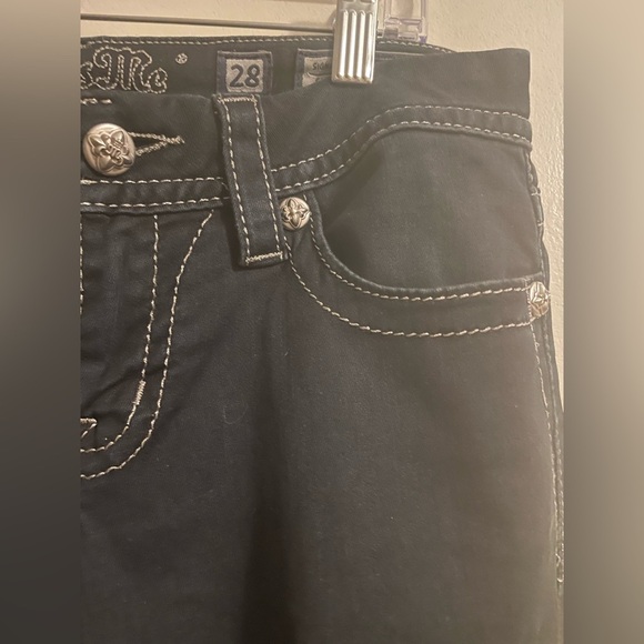Miss Me Signature Skinny Jeans Dark Blue Size 28 - Picture 15 of 16